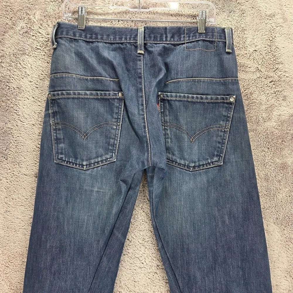 Vintage Levis Engineered Jeans Mens 33x32 Blue Medium Wash Twisted Button Fly